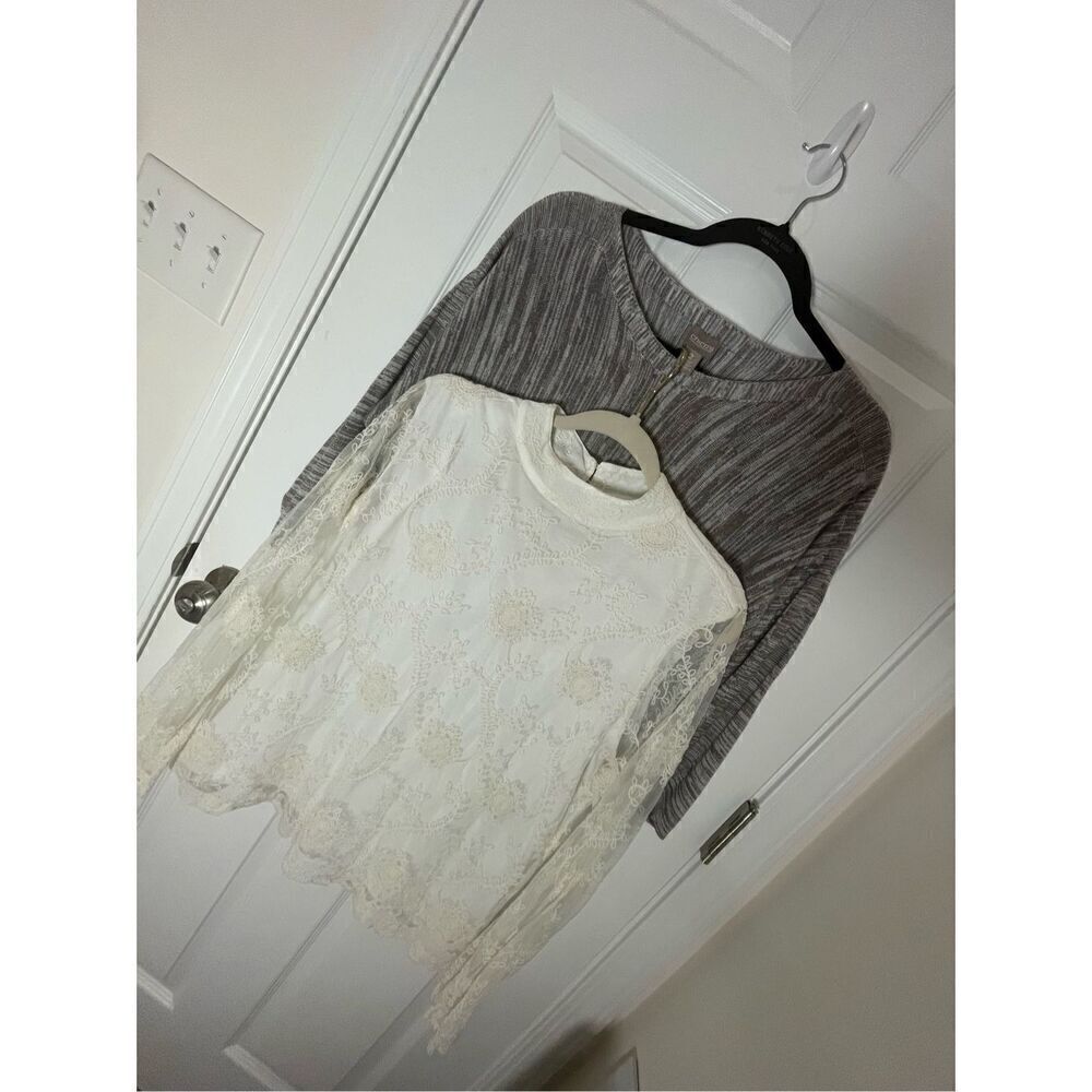 Chicos women’s bundle lot size 2 medium blouse sweater